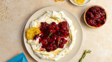 Whipped Goat Cheese with Cranberry Sauce